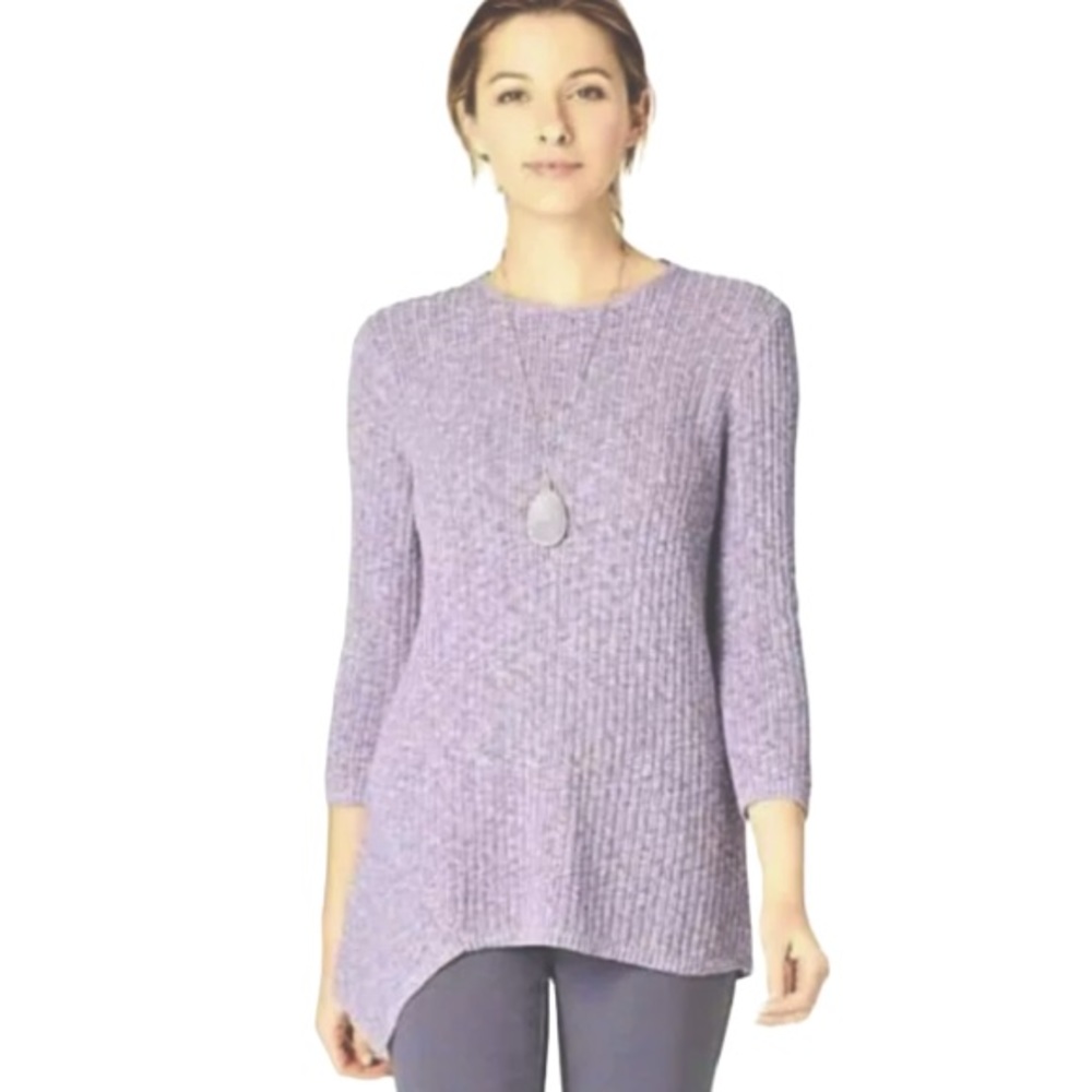 Pure Jill Asymmetrical Hem Sweater
